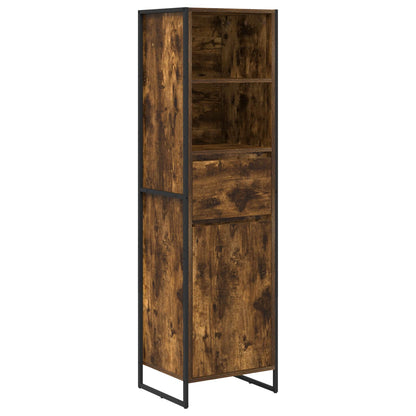 vidaXL Book Cabinet Smoke Oak 43 x 36 x 150.5 cm Engineered Wood
