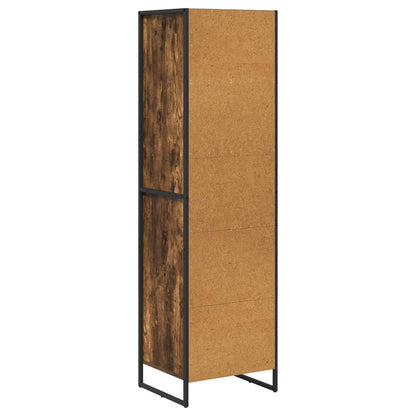 vidaXL Book Cabinet Smoke Oak 43 x 36 x 150.5 cm Engineered Wood