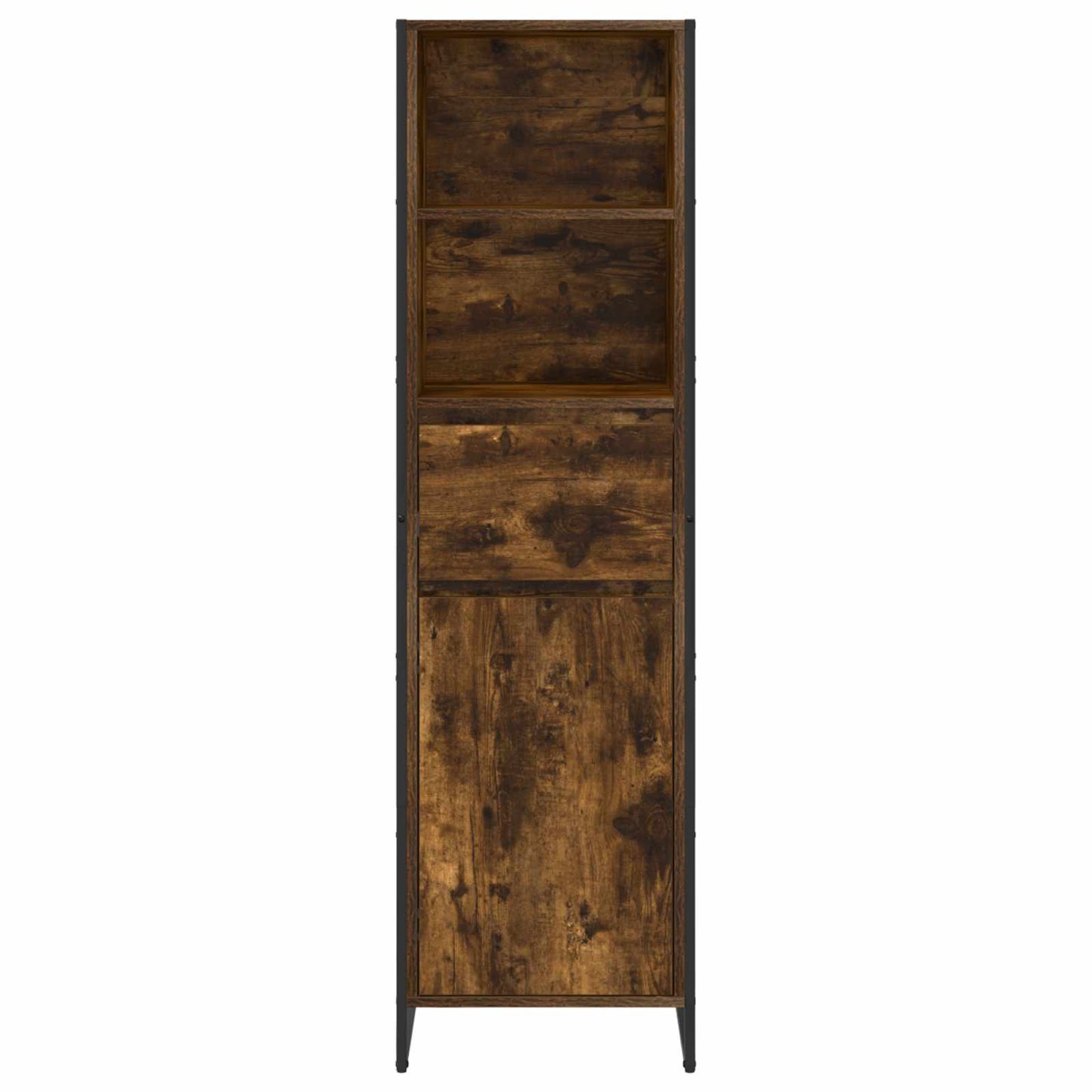 vidaXL Book Cabinet Smoke Oak 43 x 36 x 150.5 cm Engineered Wood