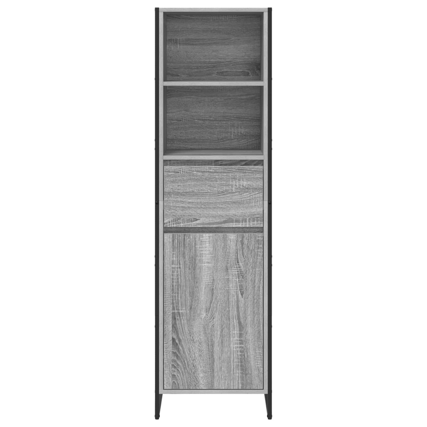 vidaXL Book Cabinet Grey Sonoma 43 x 36 x 150.5 cm Engineered Wood