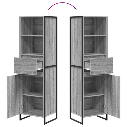 vidaXL Book Cabinet Grey Sonoma 43 x 36 x 150.5 cm Engineered Wood