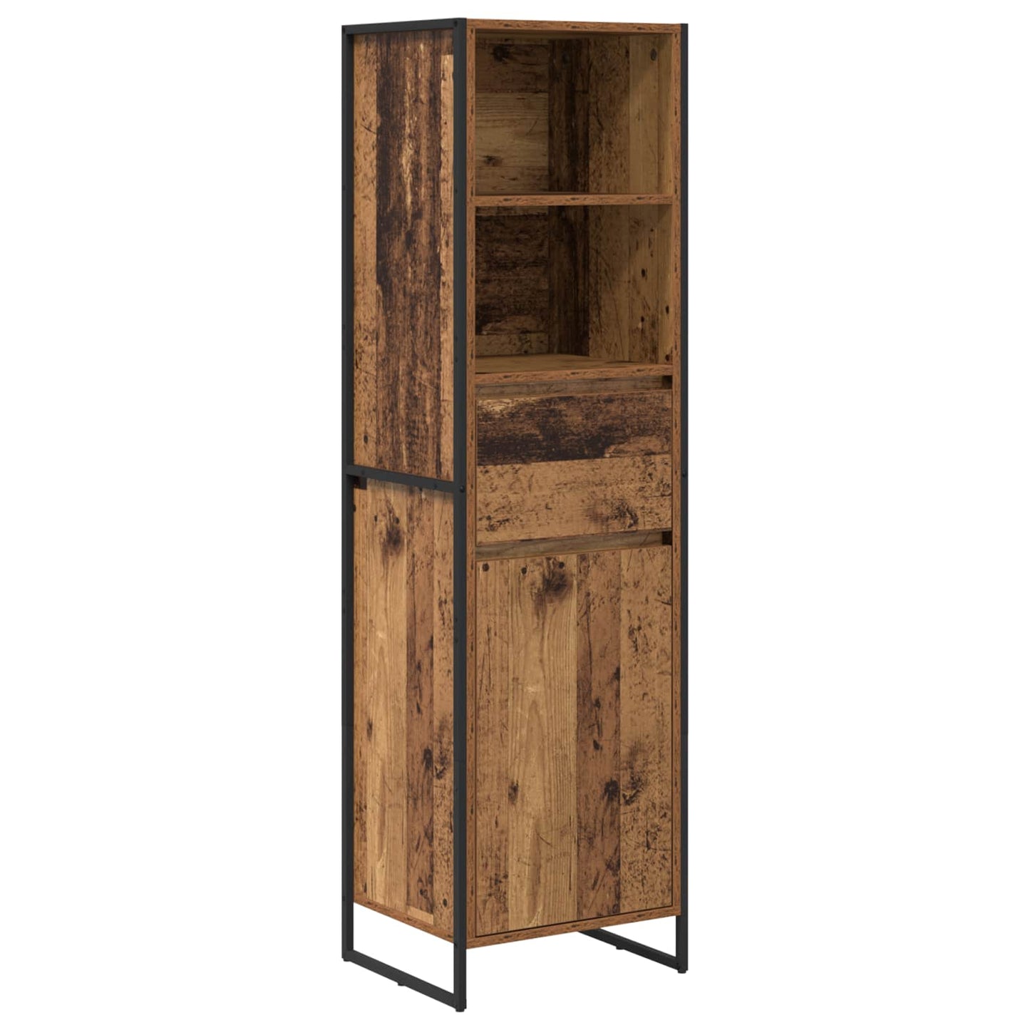 vidaXL Book Cabinet Old Wood 43 x 36 x 150.5 cm Engineered Wood