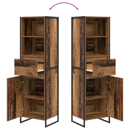 vidaXL Book Cabinet Old Wood 43 x 36 x 150.5 cm Engineered Wood