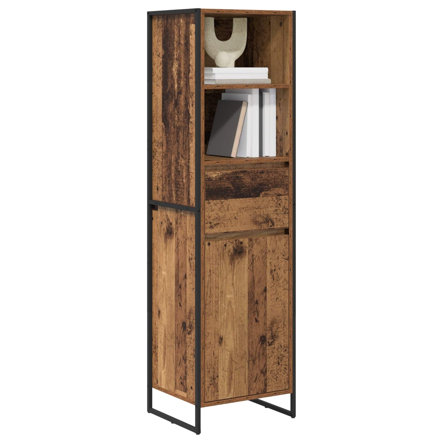 vidaXL Book Cabinet Old Wood 43 x 36 x 150.5 cm Engineered Wood