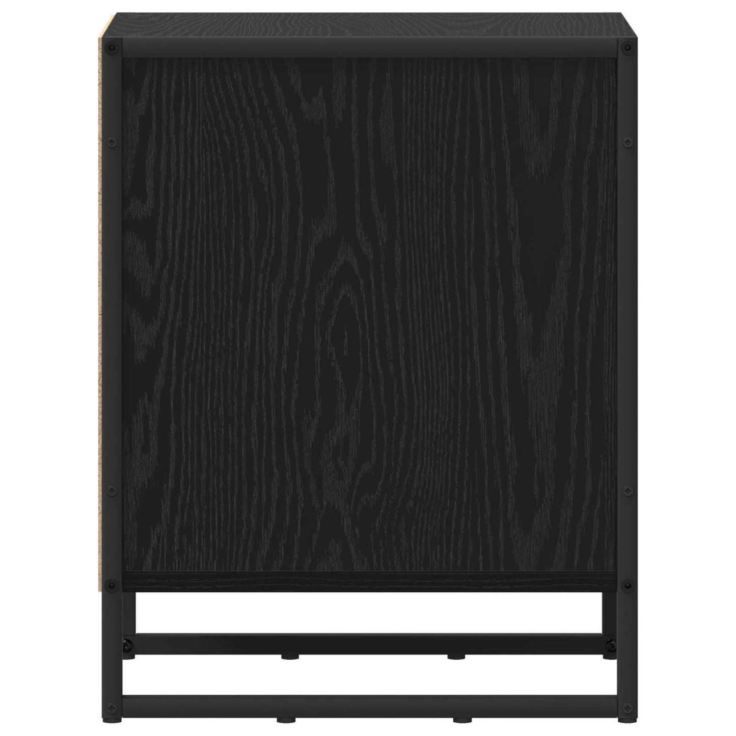 vidaXL Bedside Table 2 pcs Black Oak 39.5 x 30 x 50 cm Engineered Wood