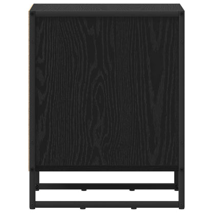 vidaXL Bedside Table 2 pcs Black Oak 39.5 x 30 x 50 cm Engineered Wood