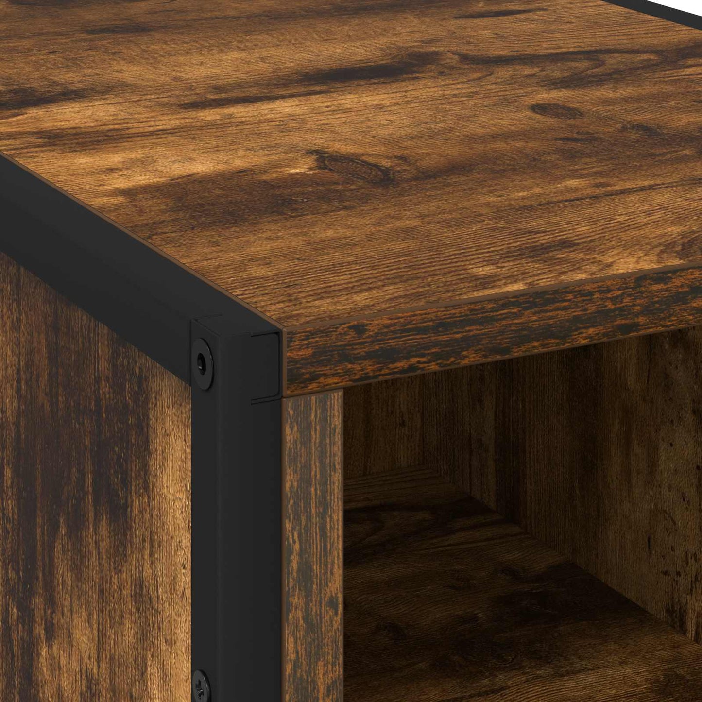 vidaXL Bedside Table Smoke Oak 39.5 x 30 x 50 cm Engineered Wood