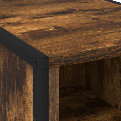 vidaXL Bedside Table Smoke Oak 39.5 x 30 x 50 cm Engineered Wood