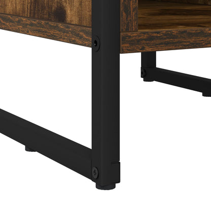 vidaXL Bedside Table Smoke Oak 39.5 x 30 x 50 cm Engineered Wood