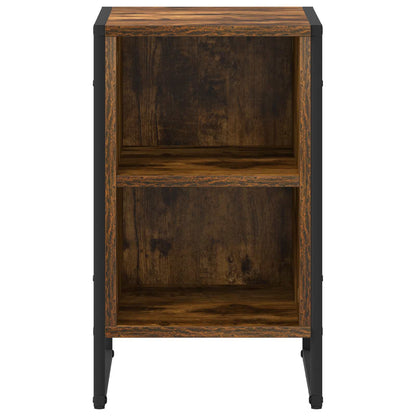 vidaXL Bedside Table Smoke Oak 39.5 x 30 x 50 cm Engineered Wood