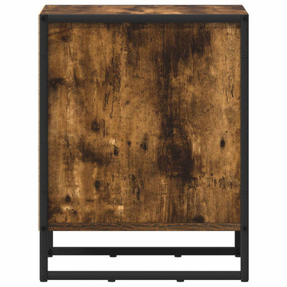 vidaXL Bedside Table Smoke Oak 39.5 x 30 x 50 cm Engineered Wood