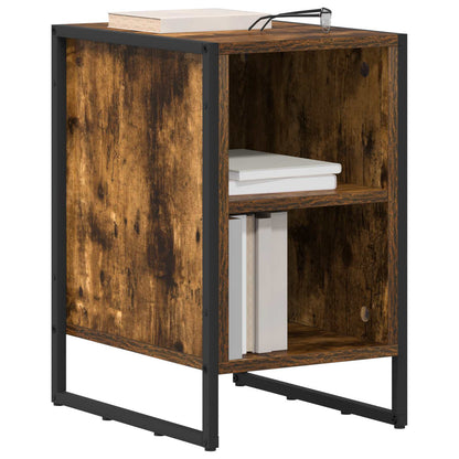 vidaXL Bedside Table 2 pcs Smoked Oak 39.5 x 30 x 50 cm