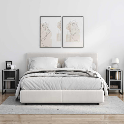 vidaXL Bedside Table 2 pcs Grey Sonoma 39.5 x 30 x 50 cm