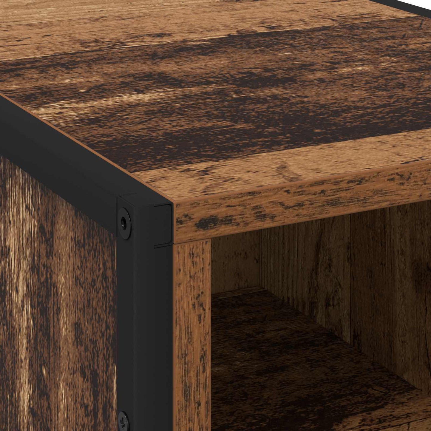 vidaXL Bedside Table Old Wood 39.5 x 30 x 50 cm Engineered Wood