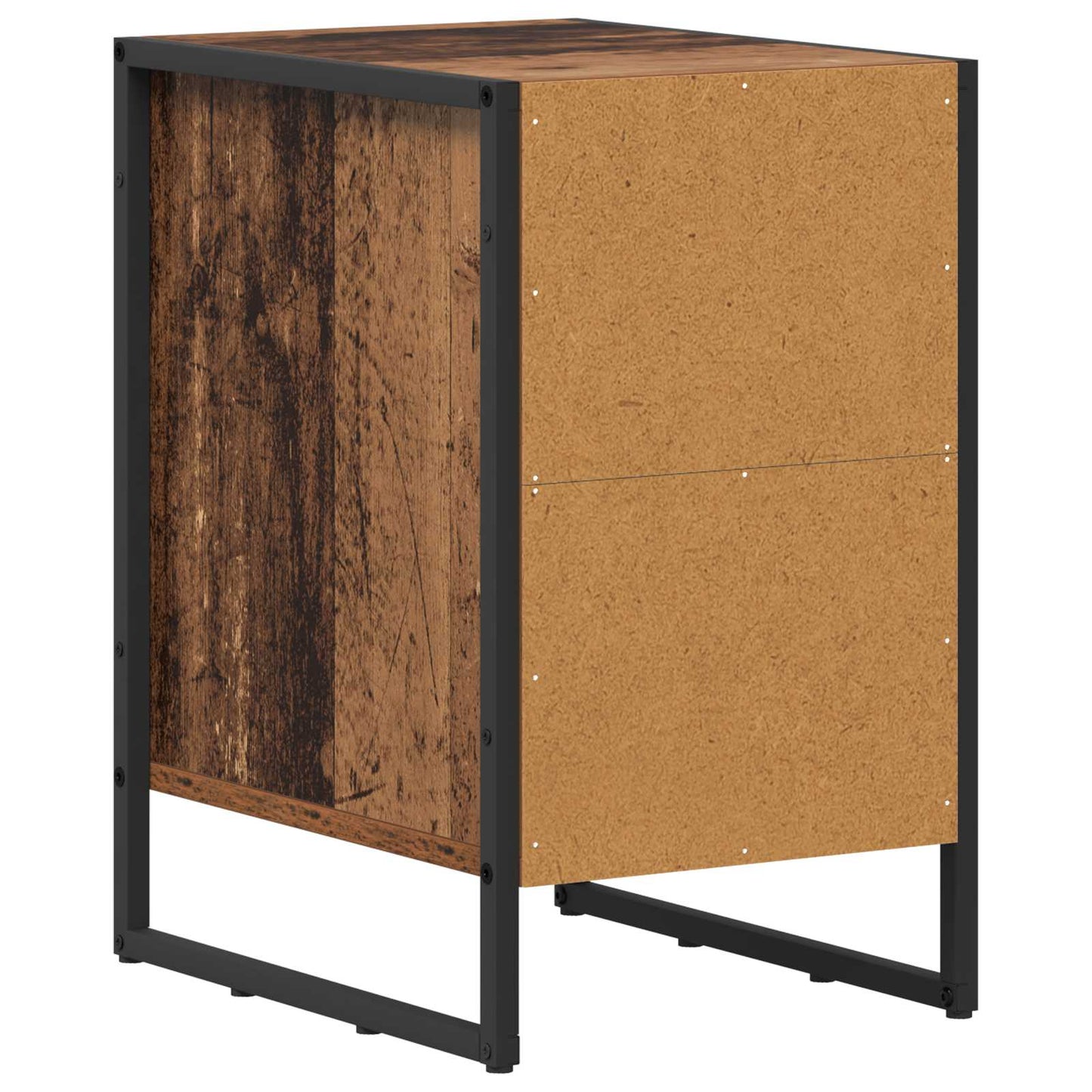 vidaXL Bedside Table Old Wood 39.5 x 30 x 50 cm Engineered Wood