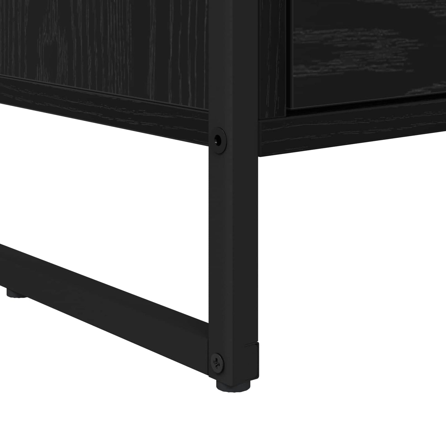 vidaXL Bedside Table Black Oak 39.5 x 30 x 50 cm Engineered Wood