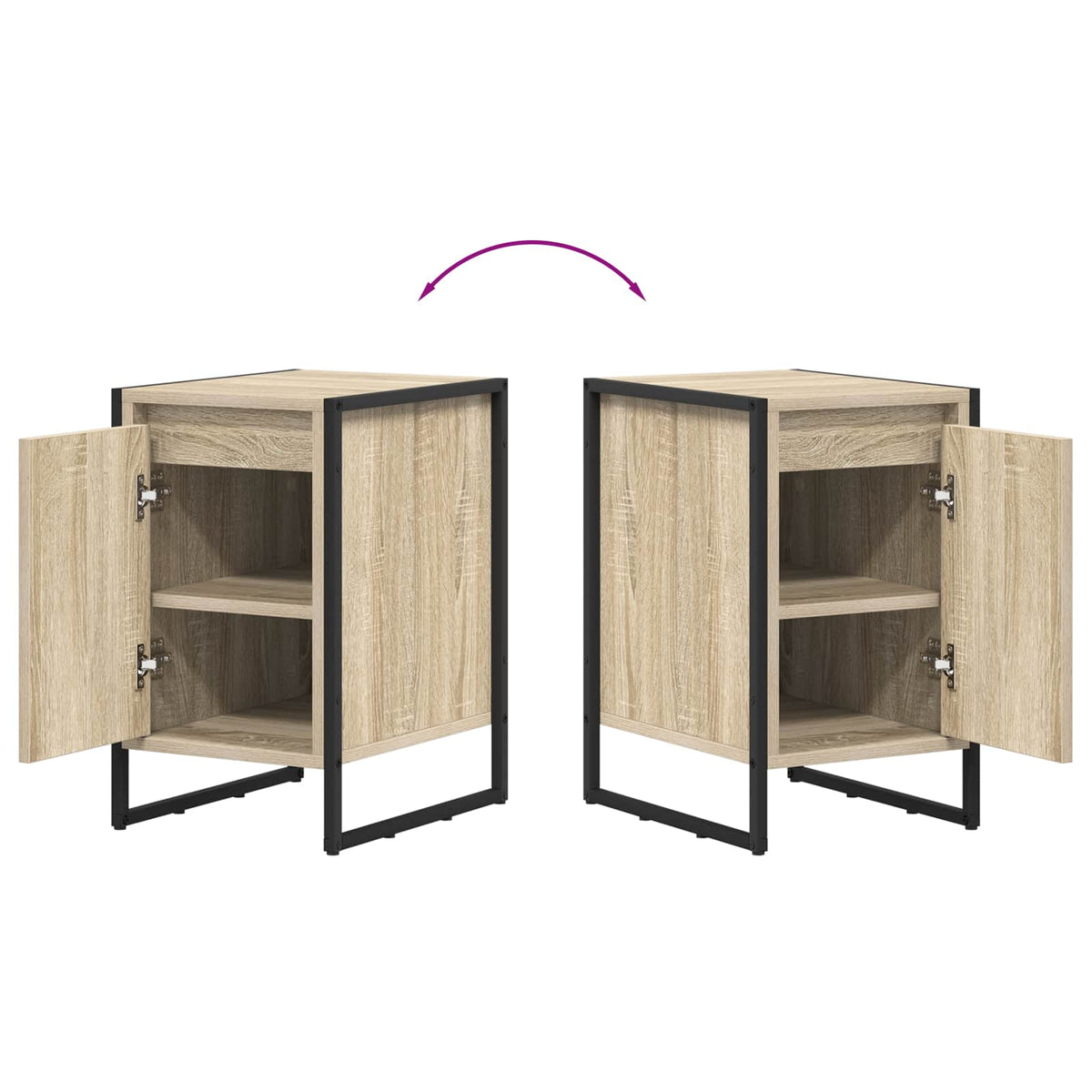 vidaXL Bedside Table Sonoma Oak 39.5 x 30 x 50 cm Engineered Wood
