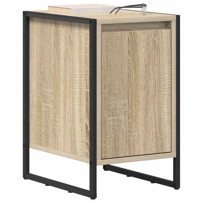 vidaXL Bedside Table Sonoma Oak 39.5 x 30 x 50 cm Engineered Wood