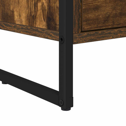 vidaXL Bedside Table Smoked Oak 39.5 x 30 x 50 cm Engineered Wood