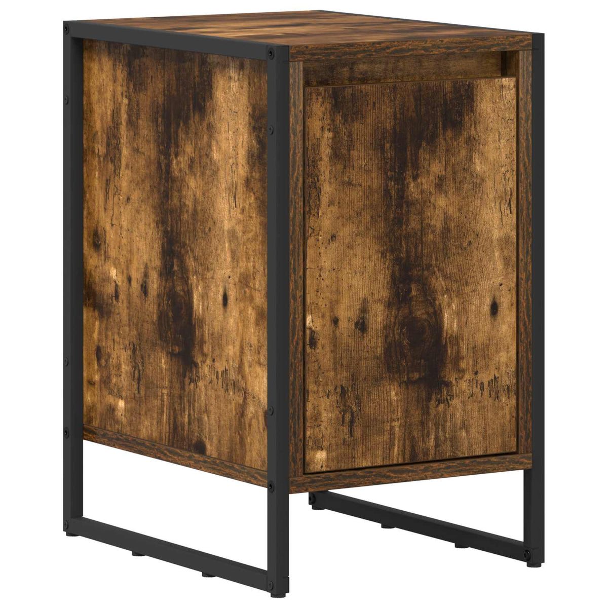 vidaXL Bedside Table Smoked Oak 39.5 x 30 x 50 cm Engineered Wood