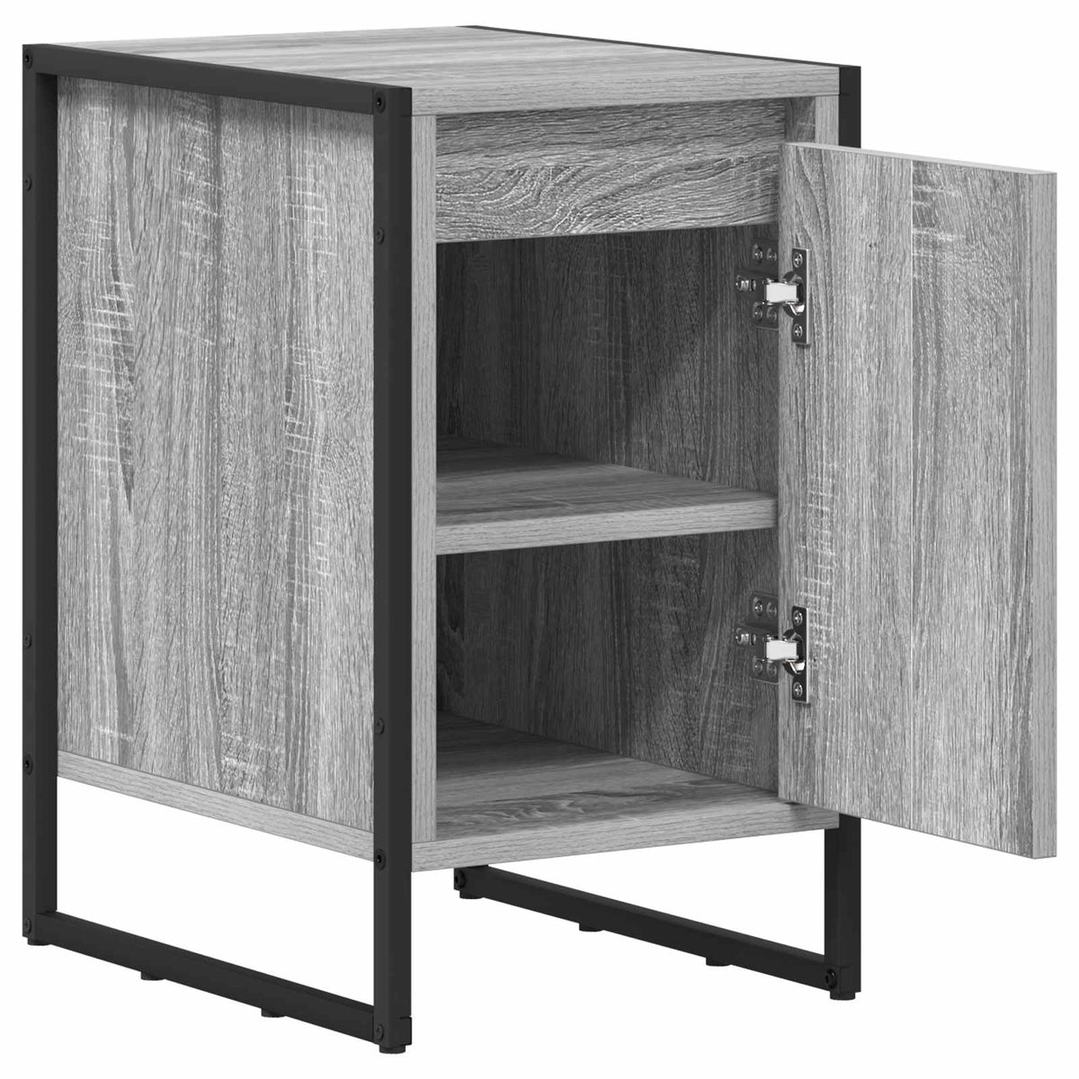 vidaXL Bedside Table 2 pcs Grey Sonoma 39.5 x 30 x 50 cm