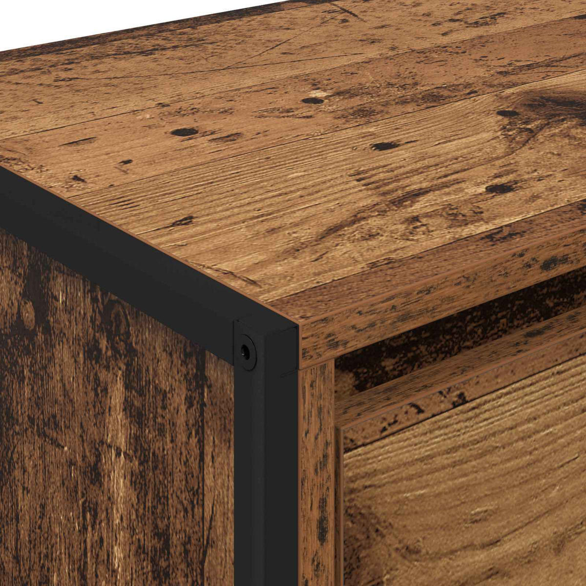vidaXL Bedside Table Old Wood 39.5 x 30 x 50 cm Engineered Wood
