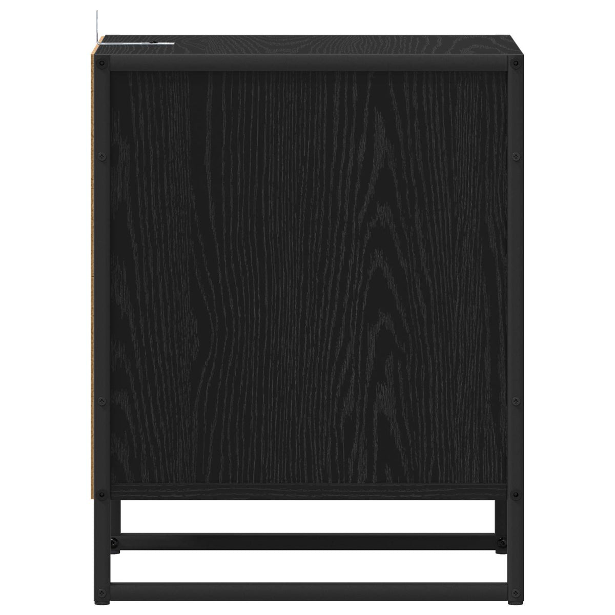 vidaXL Bedside Table Black Oak 39.5 x 30 x 50 cm Engineered Wood