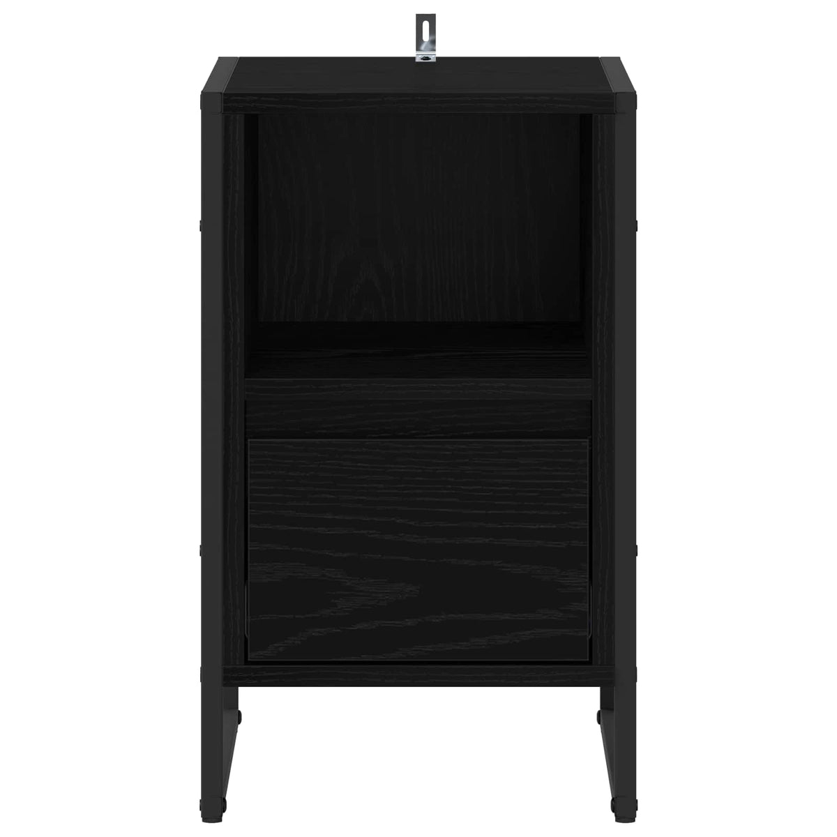 vidaXL Bedside Table 2 pcs Black Oak 39.5 x 30 x 50 cm Engineered Wood