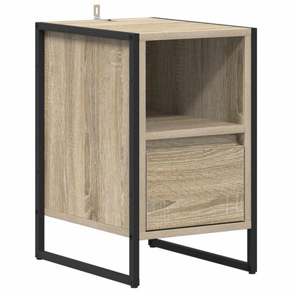 vidaXL Bedside Table Sonoma Oak 39.5 x 30 x 50 cm Engineered Wood