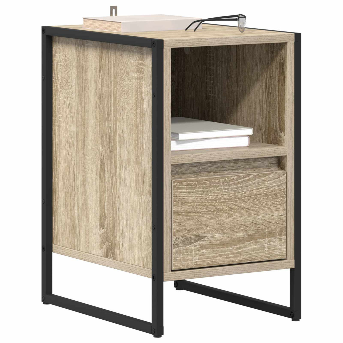 vidaXL Bedside Table Sonoma Oak 39.5 x 30 x 50 cm Engineered Wood