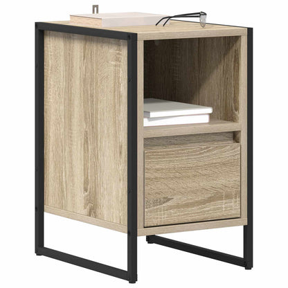 vidaXL Bedside Table Sonoma Oak 39.5 x 30 x 50 cm Engineered Wood