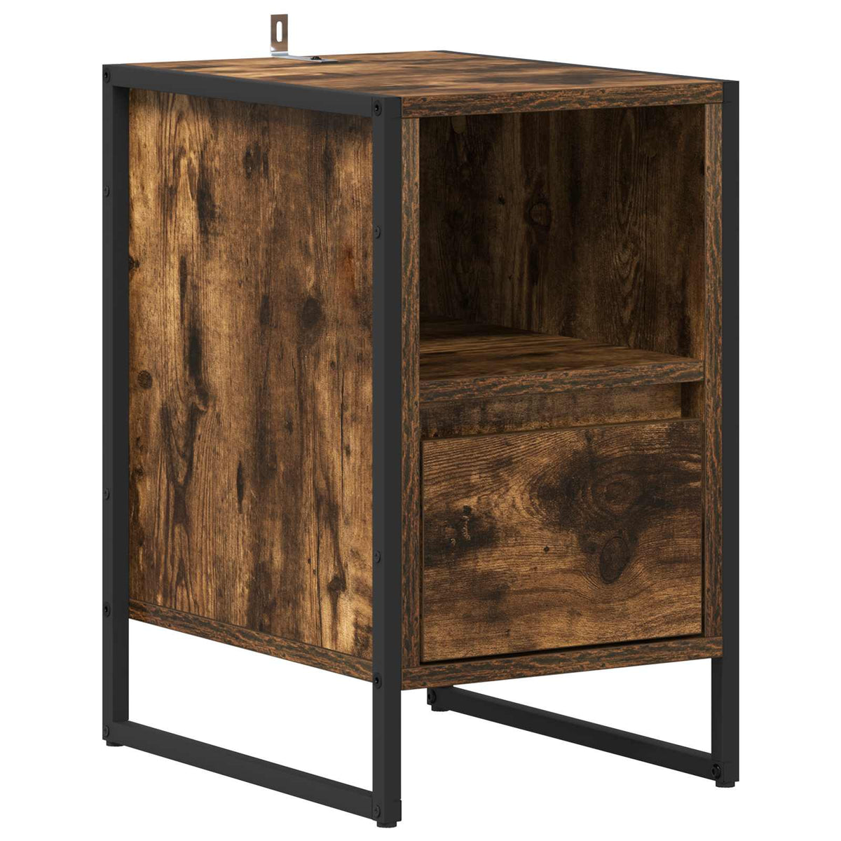 vidaXL Bedside Table Smoked Oak 39.5 x 30 x 50 cm Engineered Wood