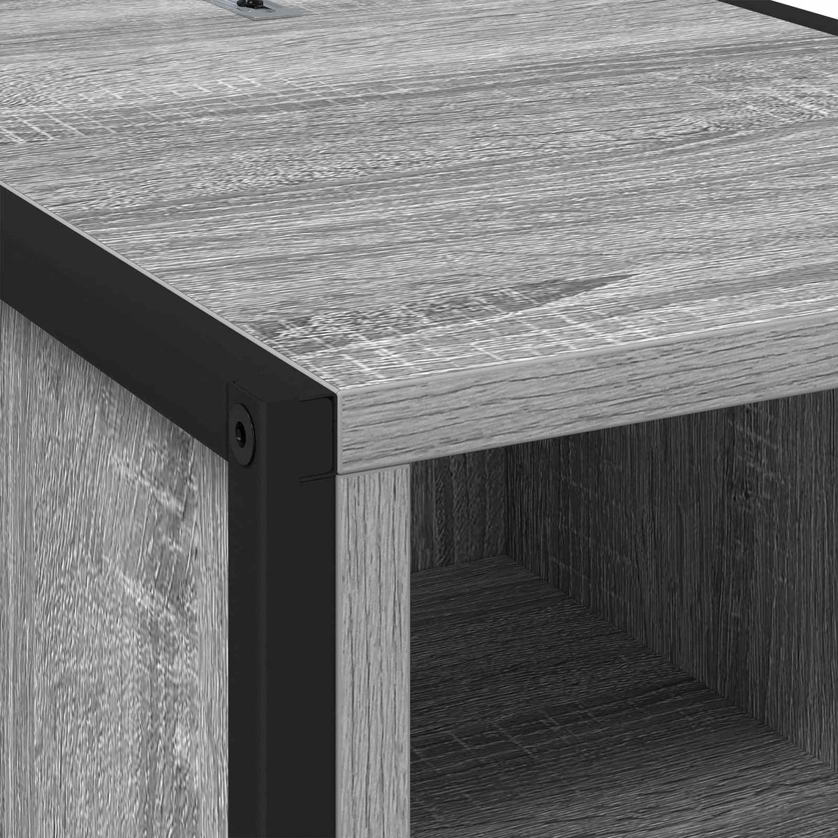 vidaXL Bedside Table 2 pcs Grey Sonoma 39.5 x 30 x 50 cm