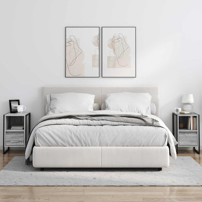 vidaXL Bedside Table 2 pcs Grey Sonoma 39.5 x 30 x 50 cm