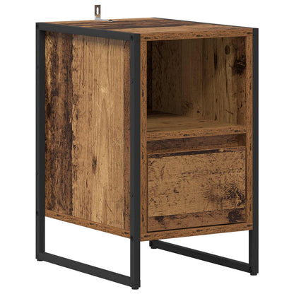 vidaXL Bedside Table 2 pcs Old Wood 39.5 x 30 x 50 cm Engineered Wood