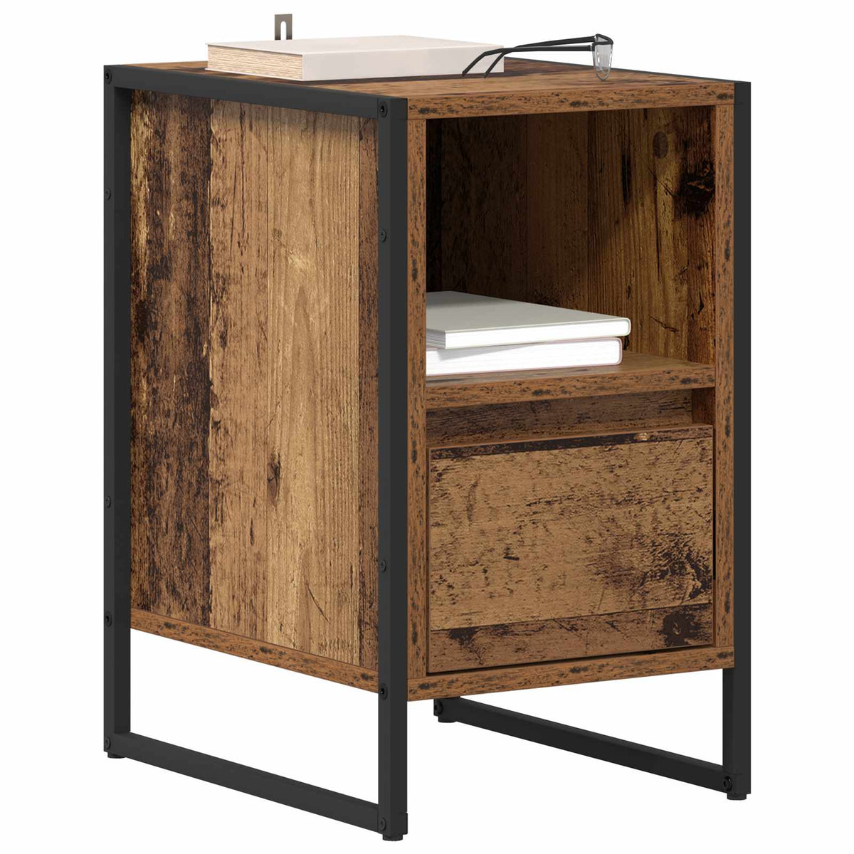 vidaXL Bedside Table 2 pcs Old Wood 39.5 x 30 x 50 cm Engineered Wood