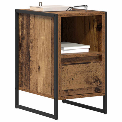 vidaXL Bedside Table 2 pcs Old Wood 39.5 x 30 x 50 cm Engineered Wood