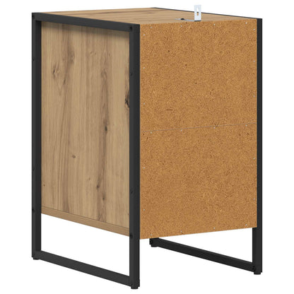 vidaXL Bedside Table with Drawer 2 pcs Artisian Oak 39.5 x 30 x 50 cm