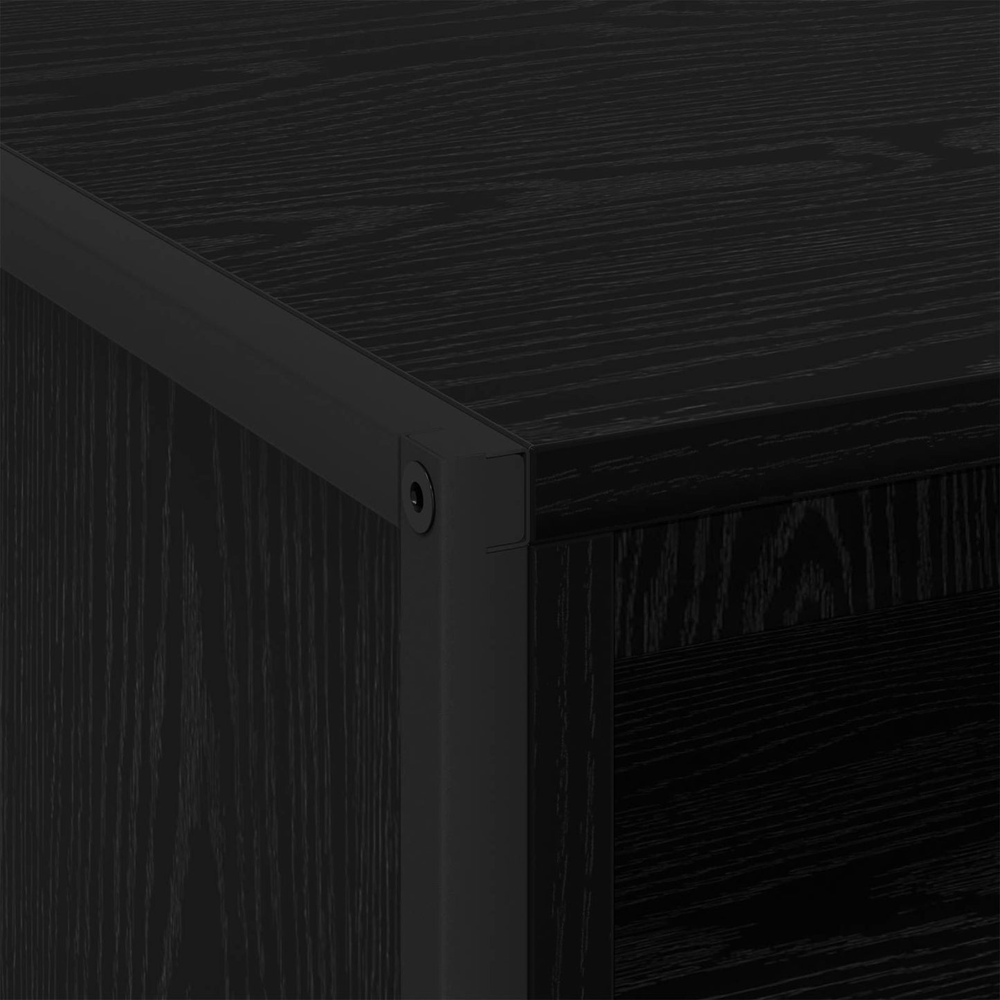 vidaXL Bedside Table Black Oak 50 x 39.5 x 50 cm Engineered Wood