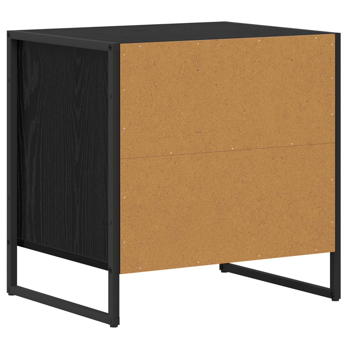 vidaXL Bedside Table Black Oak 50 x 39.5 x 50 cm Engineered Wood