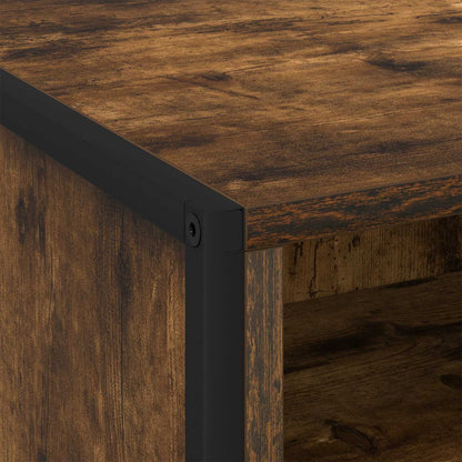 vidaXL Bedside Table Smoked Oak 50 x 39.5 x 50 cm Engineered Wood