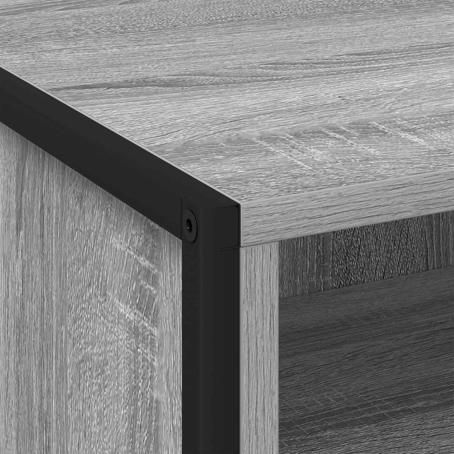 vidaXL Bedside Table Grey Sonoma 50 x 39.5 x 50 cm Engineered Wood