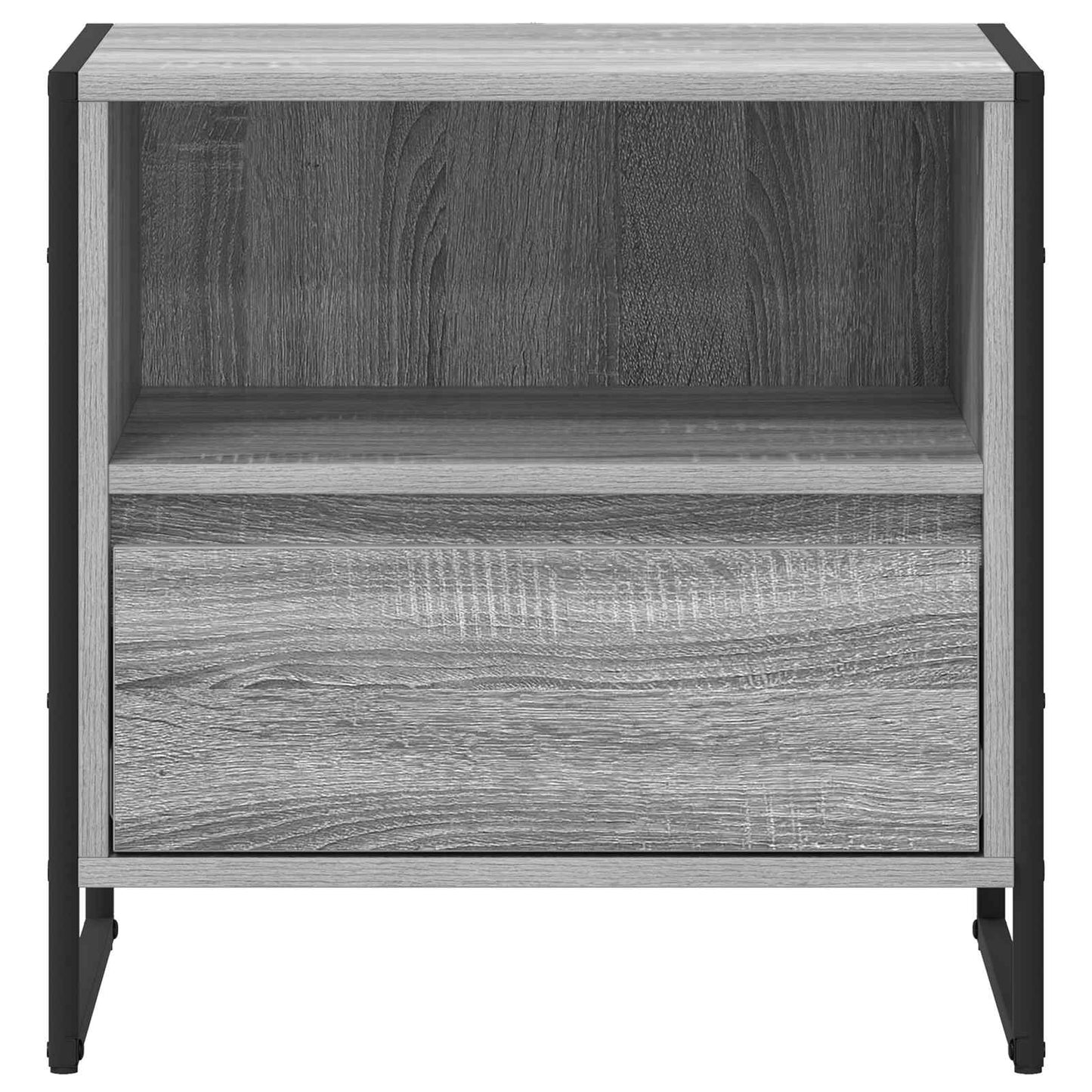 vidaXL Bedside Table Grey Sonoma 50 x 39.5 x 50 cm Engineered Wood