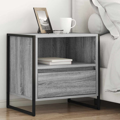 vidaXL Bedside Table 2 pcs Grey Sonoma 50 x 39.5 x 50 cm