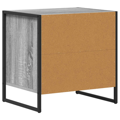 vidaXL Bedside Table 2 pcs Grey Sonoma 50 x 39.5 x 50 cm