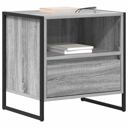 vidaXL Bedside Table 2 pcs Grey Sonoma 50 x 39.5 x 50 cm