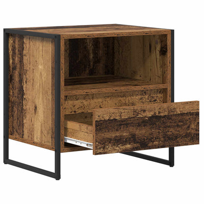 vidaXL Bedside Table Old Wood 50 x 39.5 x 50 cm Engineered Wood