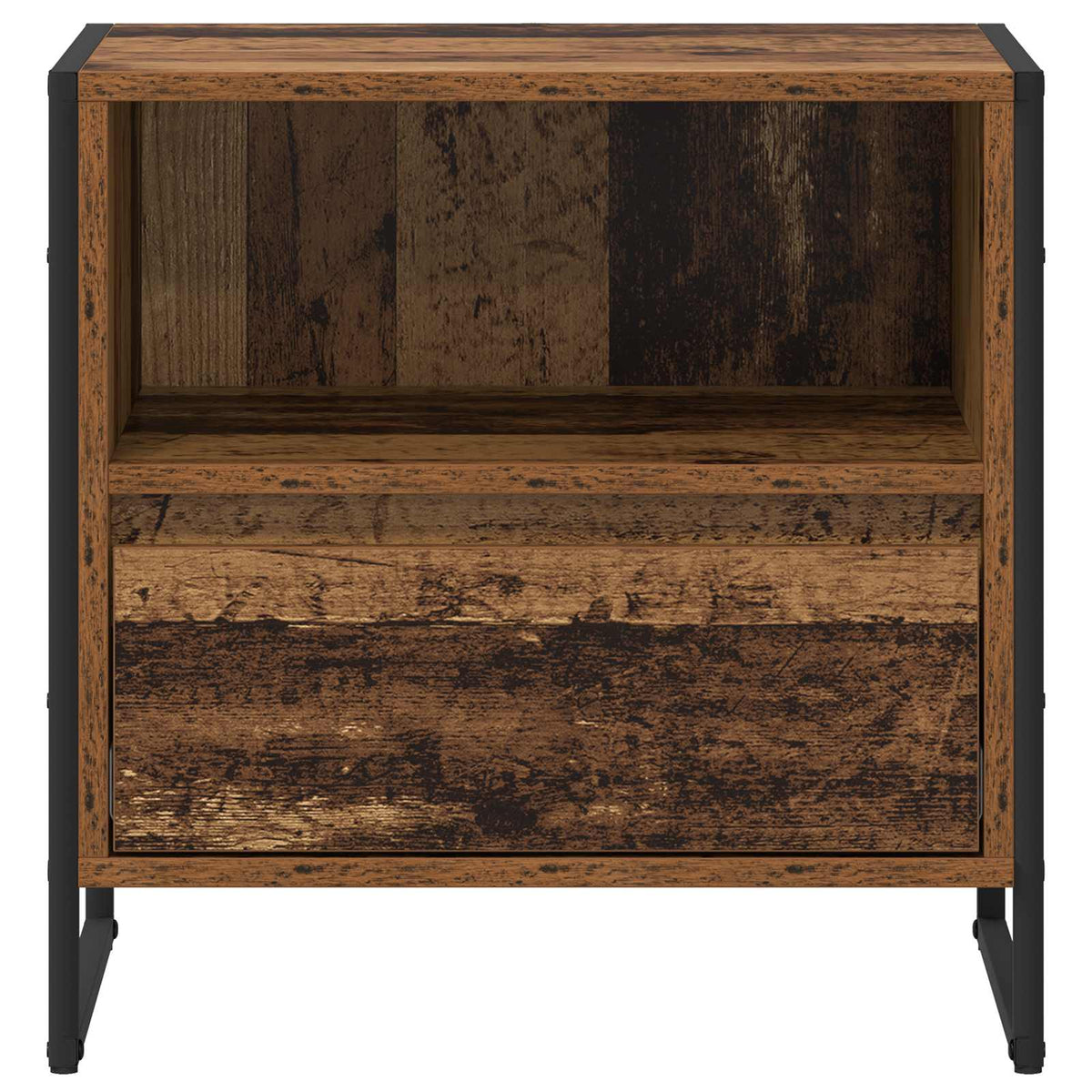 vidaXL Bedside Table 2 pcs Old Wood 50 x 39.5 x 50 cm Engineered Wood