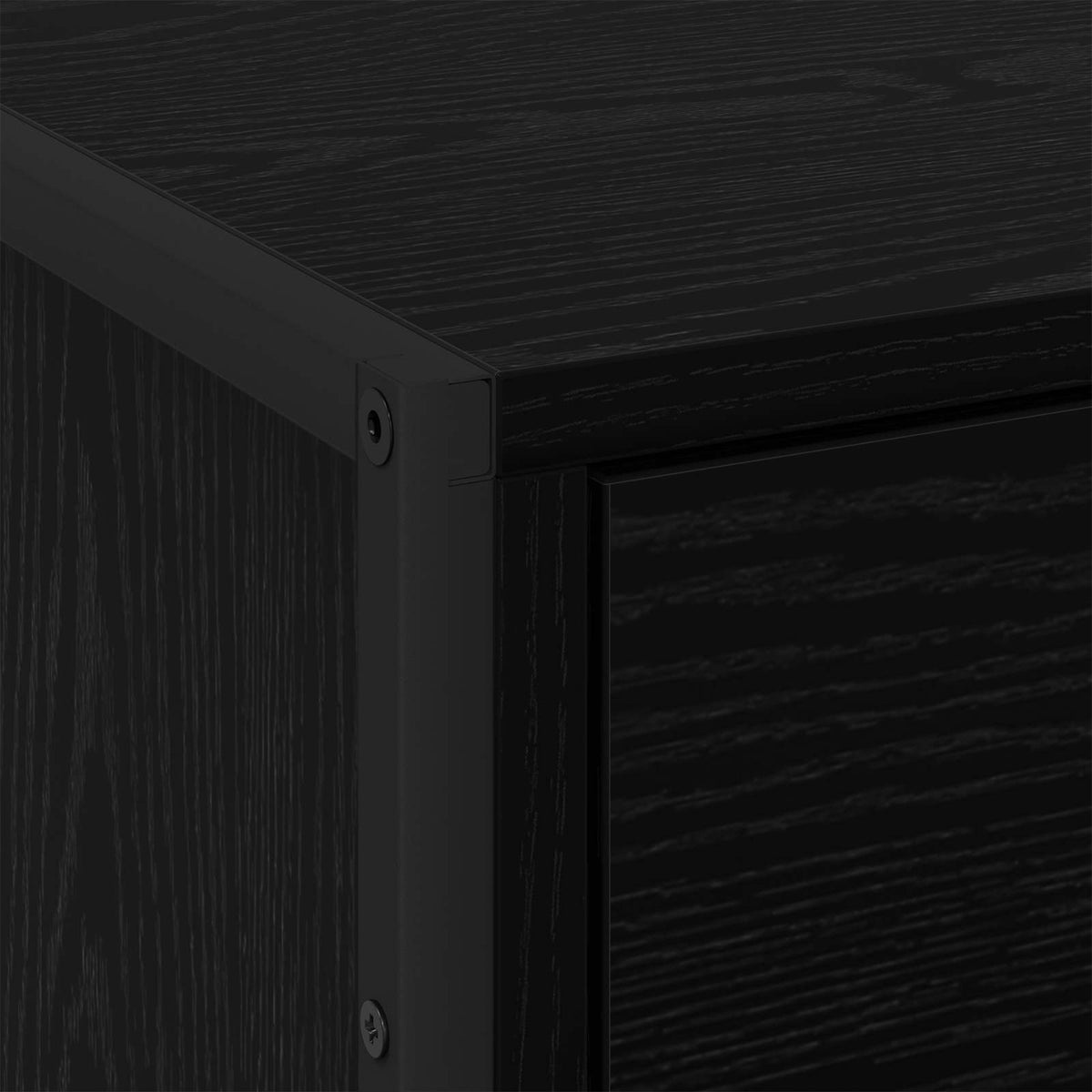 vidaXL Bedside Table 2 pcs Black Oak 50 x 39.5 x 50 cm Engineered Wood