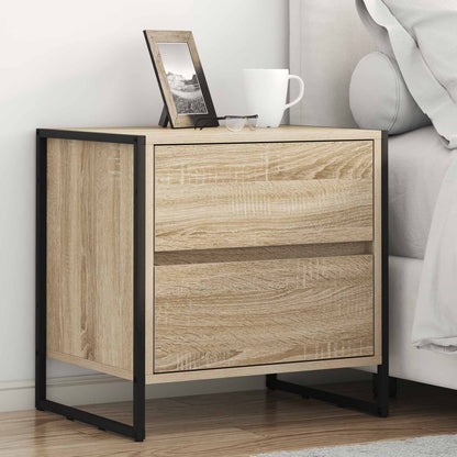 vidaXL Bedside Table Sonoma Oak 50 x 39.5 x 50 cm Engineered Wood